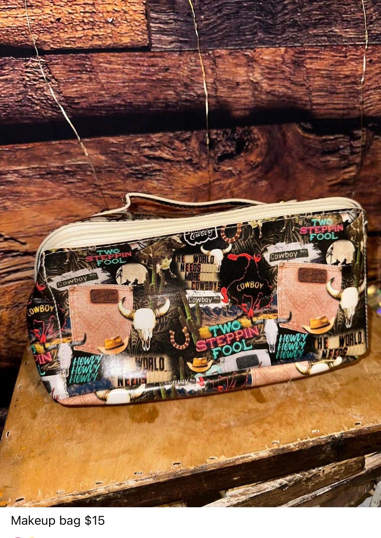 Cowboy make up bag