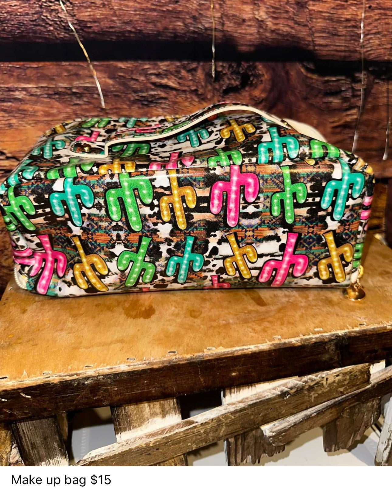 Cactus makeup bag