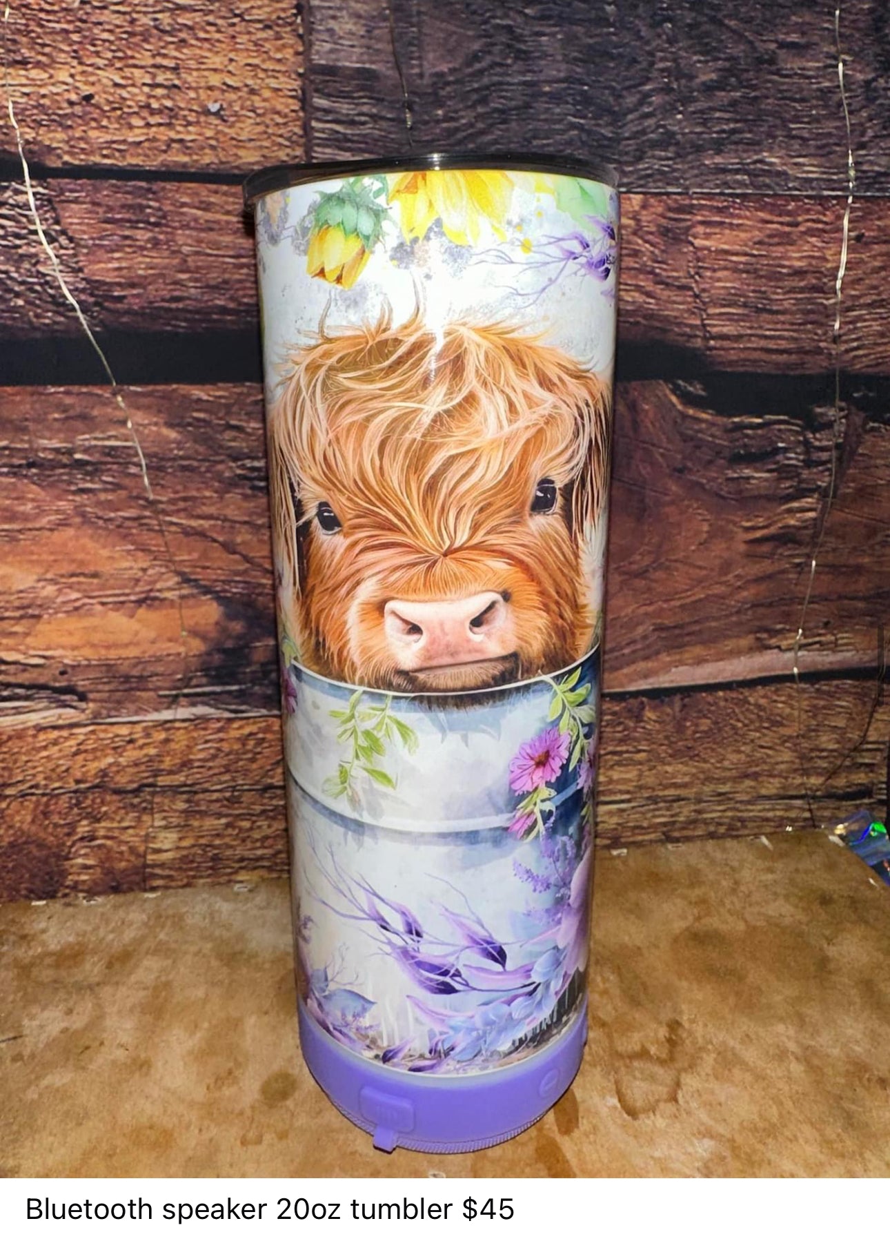 Highland cow Bluetooth tumbler