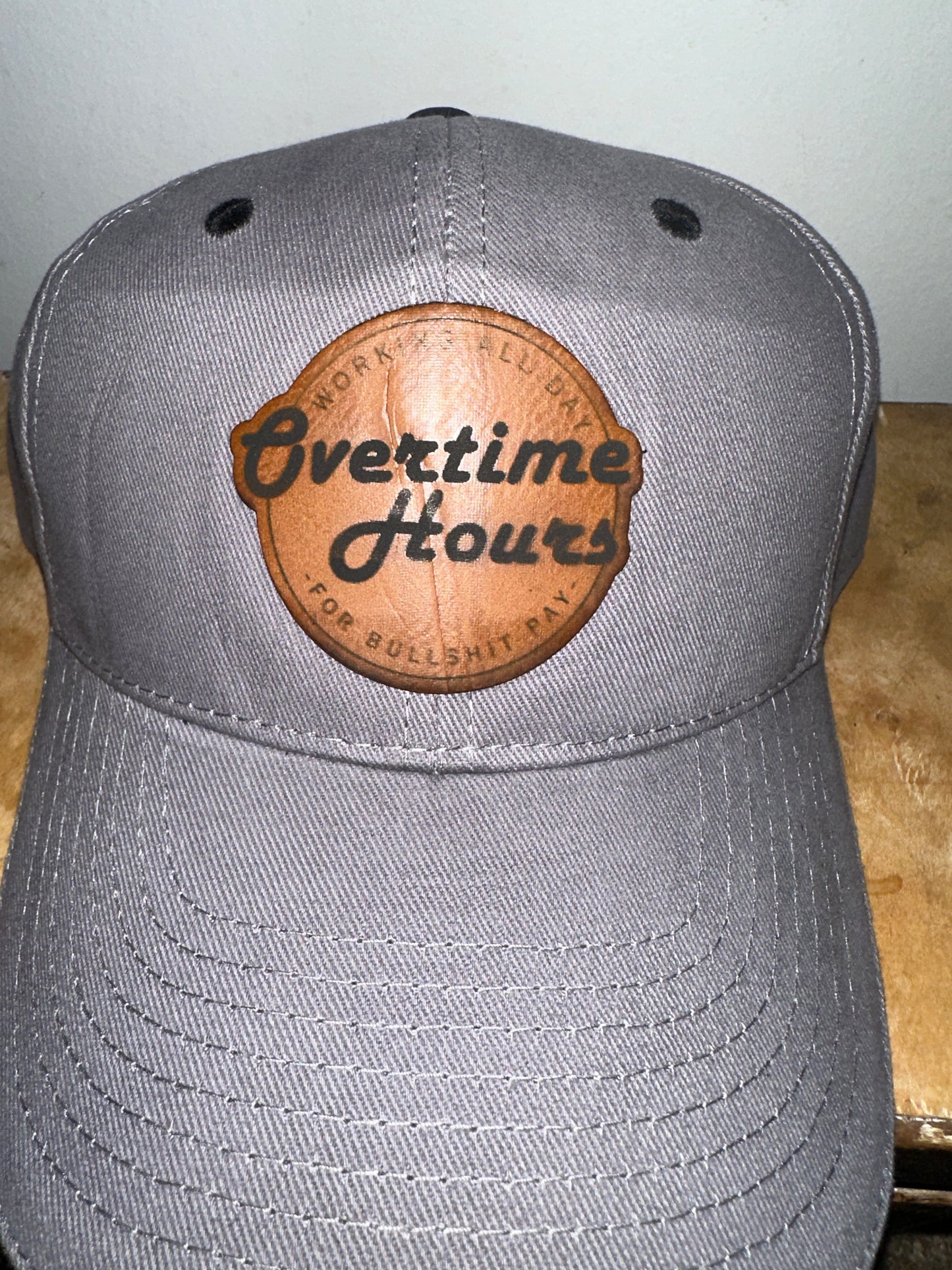 Overtime hours Velcro hat